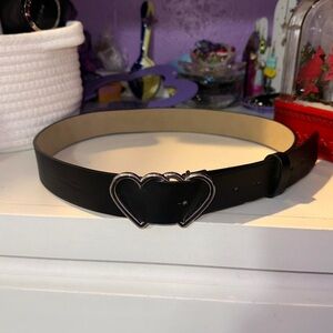 Black Heart Buckle Belt